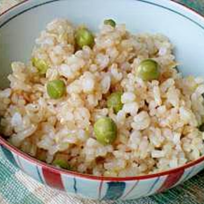 玄米でヘルシー お豆ご飯